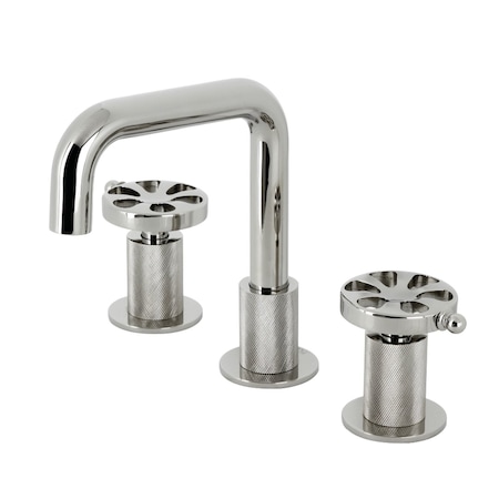 Kingston Brass Widespread Bathroom Faucet with Push PopUp, Polished Nickel KS1416RX